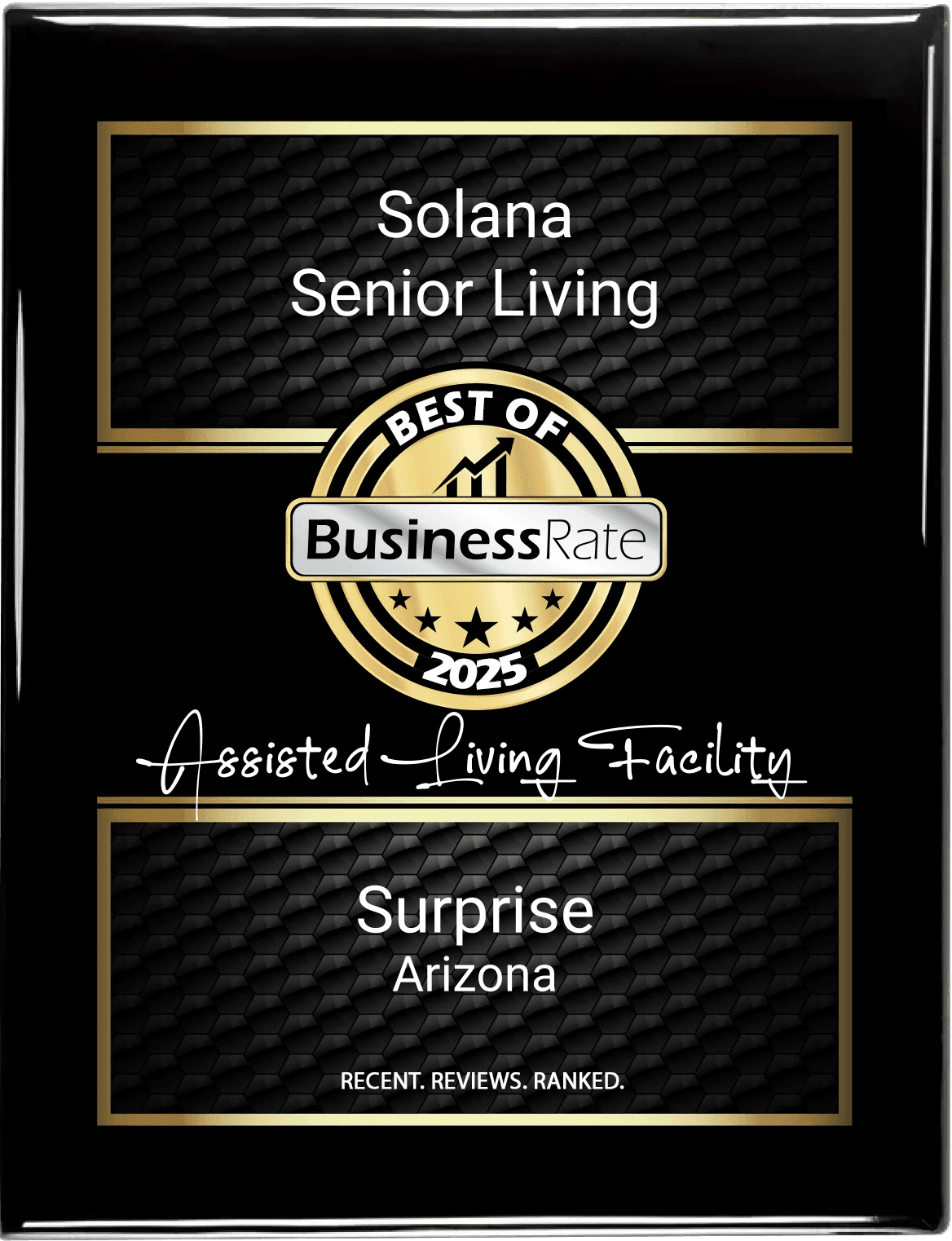 Award — Best Assisted Living Facility, Solana Senior Living